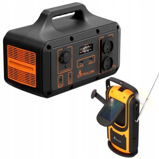 Przenośna Stacja Zasilania 510,6Wh 800W 2X Ac, Usb Pd 100W + Radio Awaryjne