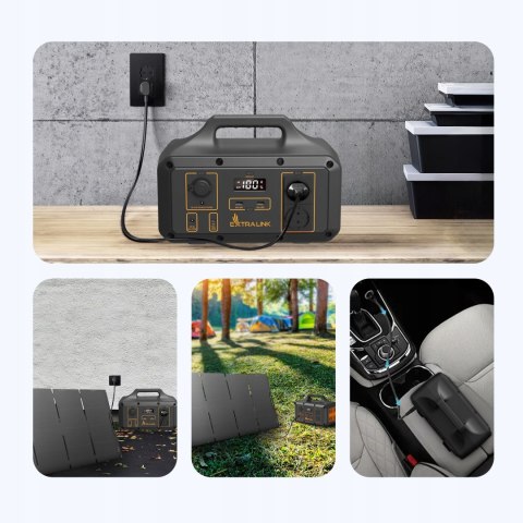 Przenośna Stacja Zasilania 510,6Wh 800W 2X Ac, Usb Pd 100W + Radio Awaryjne