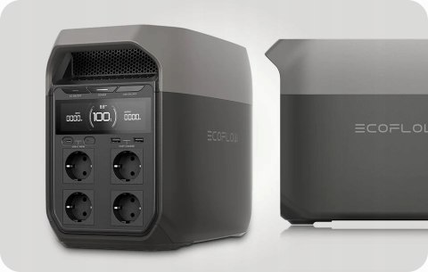Przenośna Stacja Zasilania Ecoflow Delta 3 1024Wh 1800W Z Lampką Led