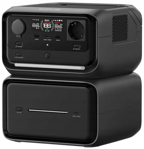 Stacja Zasilania Ecoflow River 3 Max Plus 856 Wh - Gan, Ups 600/1200W Porty