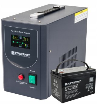 Zasilacz Awaryjny Powermat Pm-Ups-500Mp 500Va/400W Lcd Czysta Sinusoida