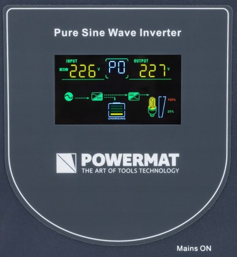 Zasilacz Awaryjny Powermat Pm-Ups-500Mp 500Va/400W Lcd Czysta Sinusoida