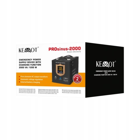 Zasilacz Awaryjny Ups Kemot Prosinus 2000 1200W Czysta Sinusoida 230V Domu