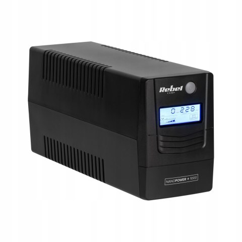 Zasilacz Awaryjny Ups Rebel 1000Va 600W Lcd Usb Rj45 - Ochrona Pc I Danych