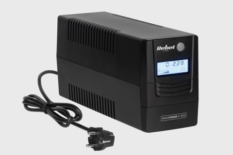 Zasilacz Awaryjny Ups Rebel 1000Va 600W Lcd Usb Rj45 - Ochrona Pc I Danych