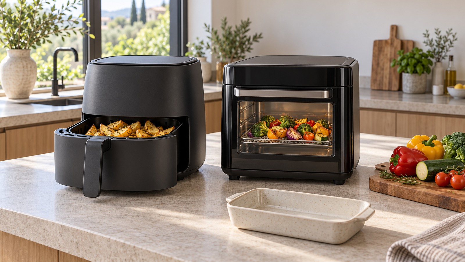 Airfryer koszowy czy z drzwiczkami? Blachy, porcje i miejsce